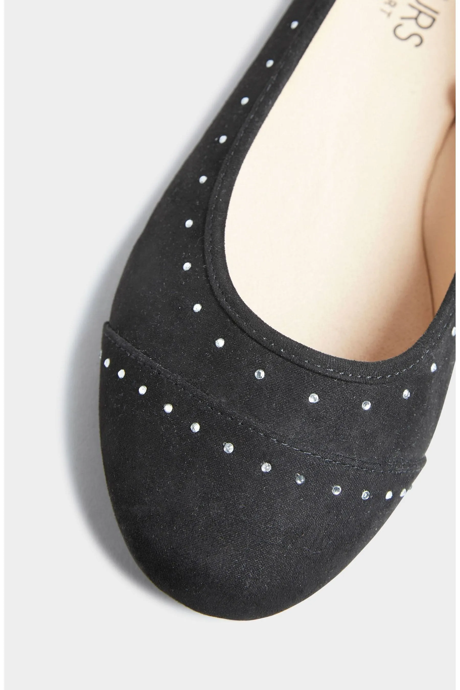 Yours Curve - Ballerine Scarpe extra Vestibilità ampia con strass