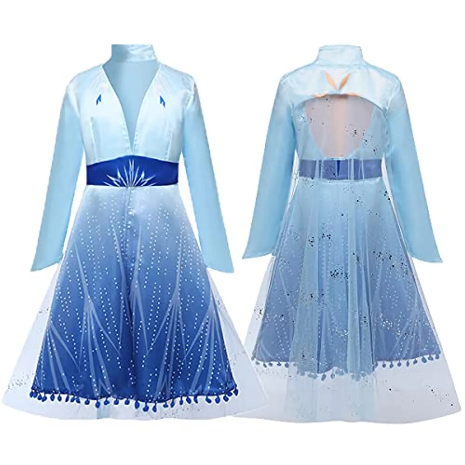 ZaisuiFun Principessa Vestito Bambina Gonna Abito Ragazze Set Costume di Gala per Festivo Feste a Tema Carnevali Halloween Natal
