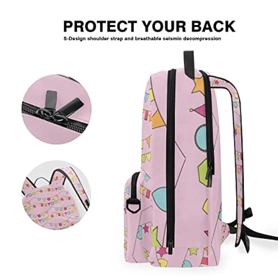 ZANHUGMI Bunting-Print1 Daypack Zaino da trekking con borsa a tracolla staccabile 229984134