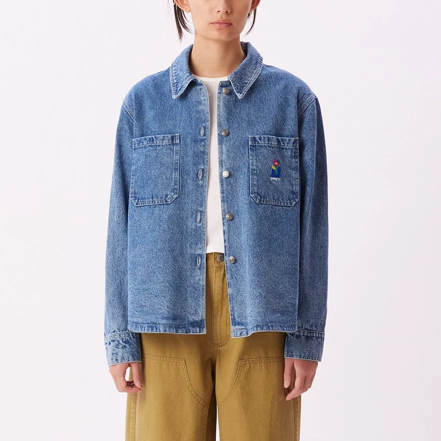 ZOEY BIG SHIRT LS - LIGHT INDIGO