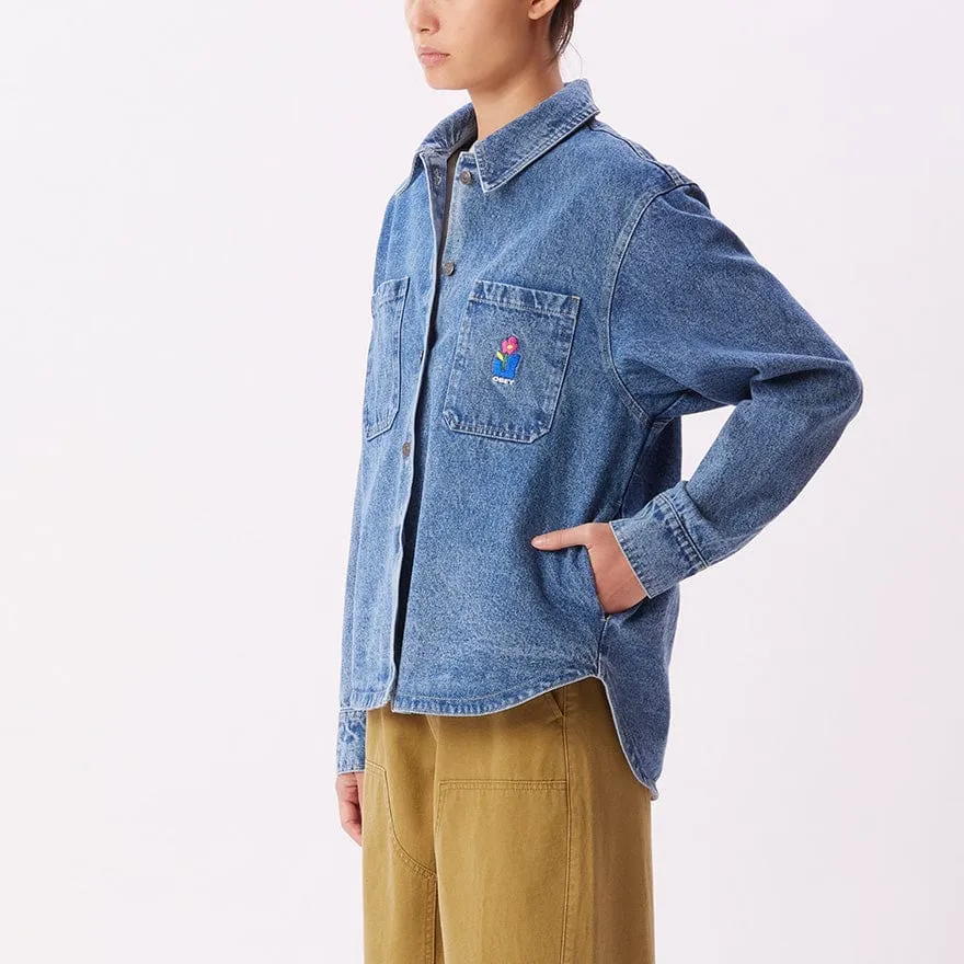 ZOEY BIG SHIRT LS - LIGHT INDIGO
