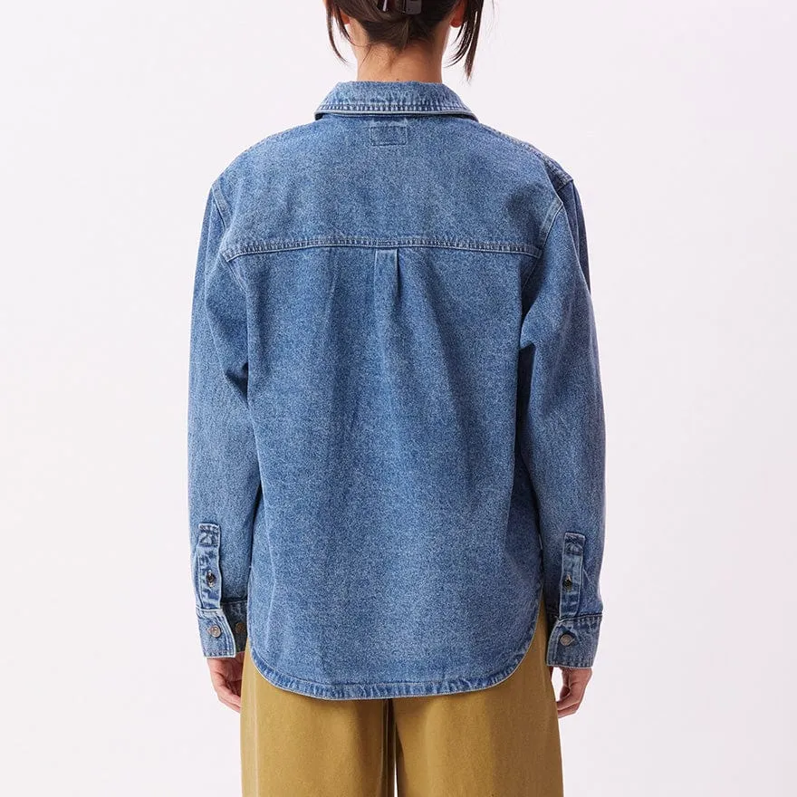 ZOEY BIG SHIRT LS - LIGHT INDIGO