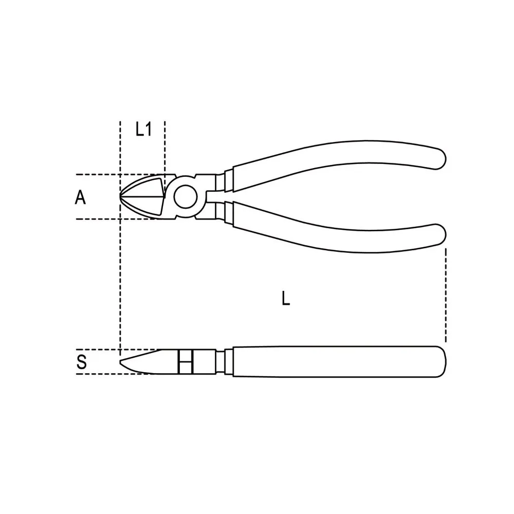 ​​Tronchesi a taglienti diagonali manici ricoperti con 2 strati di PVC antiscivolo finitura industriale - Beta 1082G